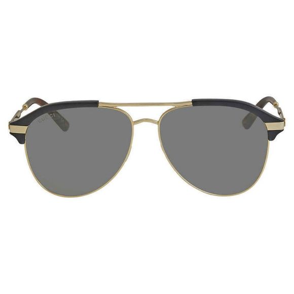 NEW Gucci Grey and Silver Aviator Men's Sunglasses - Picture 2 of 4